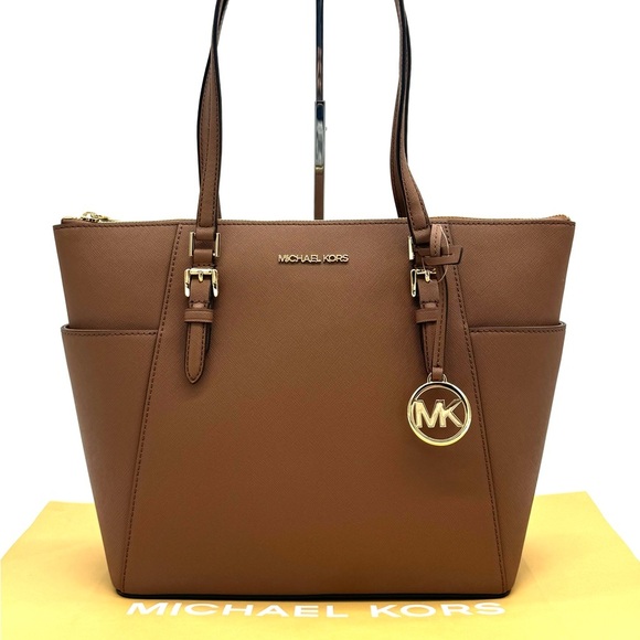 Michael Kors Large Charlotte Tote Bag Luggage